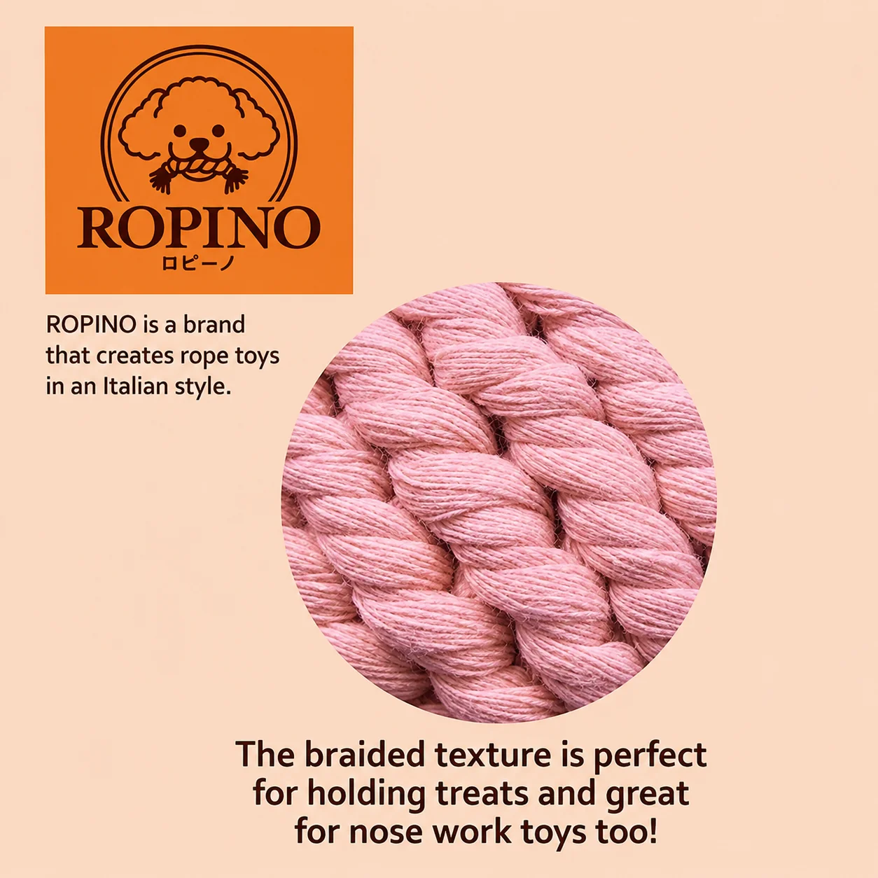 Petio AddMate "Rosa Coniglio" Dental Rope Rabbit 3-1 in Interactive Tug & Nosework Toy - Image 8