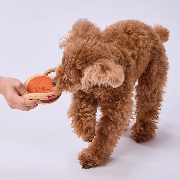 Petio "Dorayaki" Plush Tug & Squeaky Dental Rope Toy - Image 3
