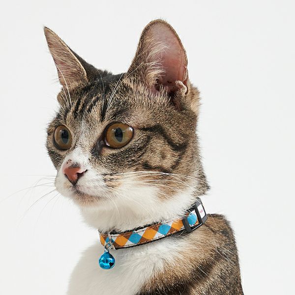 Petio Gingham Check Safety Collar with Breakaway Buckle & Integrated Bell - Image 7