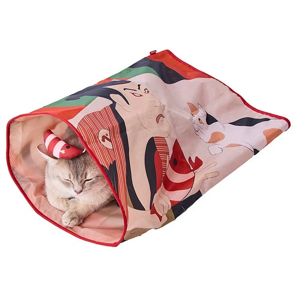 Petio” Kabuki" Crinkle Play Sack 2-in-1 Tunnel & Hideaway Toy - Image 3
