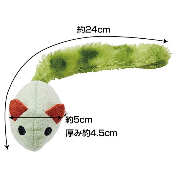 Petio Long Furry Tail Mouse with Silvervine & Bell - Image 3