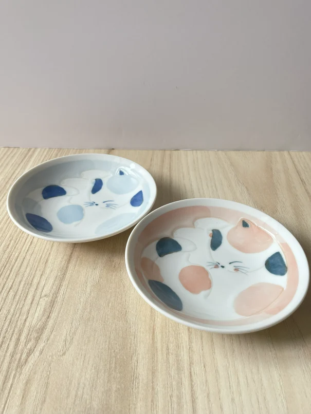 Sleeping Cat Sauce Plate - Orange - Image 4